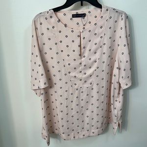 Marks and Spencer size 18 peach short sleeve blouse
